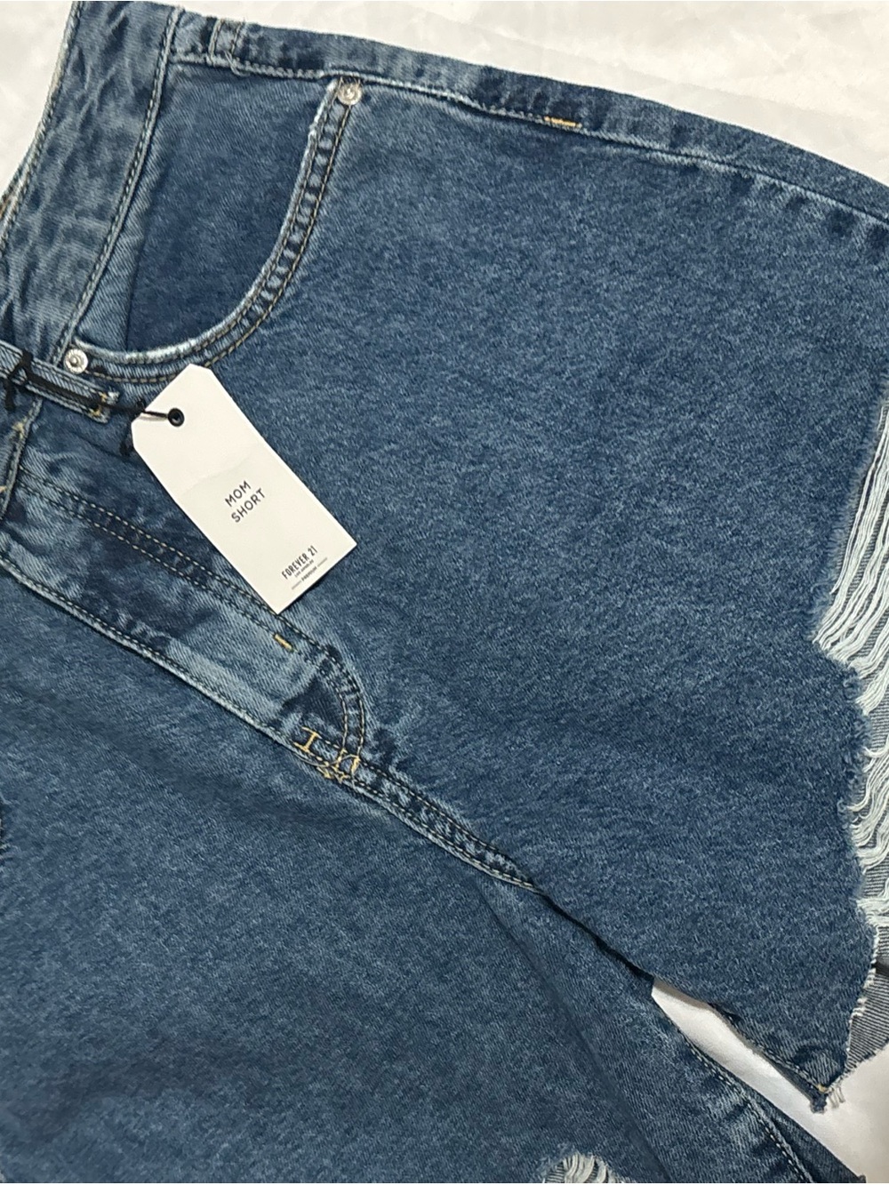 Forever 21 Blue Denim Boyfriend Shorts